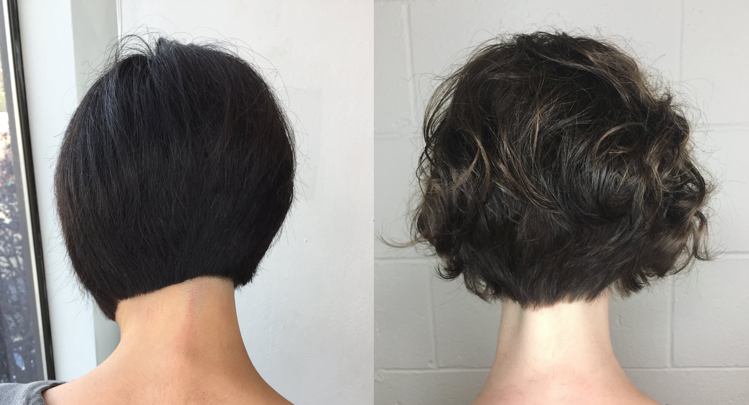 short haircuts for thick hair back view